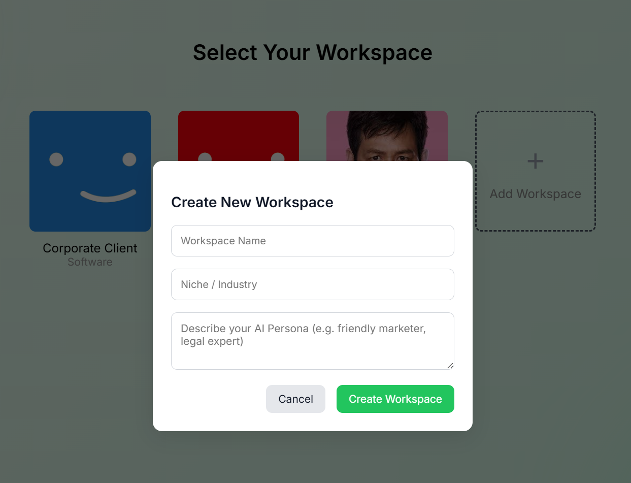 Workspace Profiles Grid